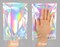 Smell Proof Bags & Resealable Foil Pouch Mylar Sample Bag Great for Party Favor Food Storage (Holographic Color) (50Pcs-5.5x8 Inch)